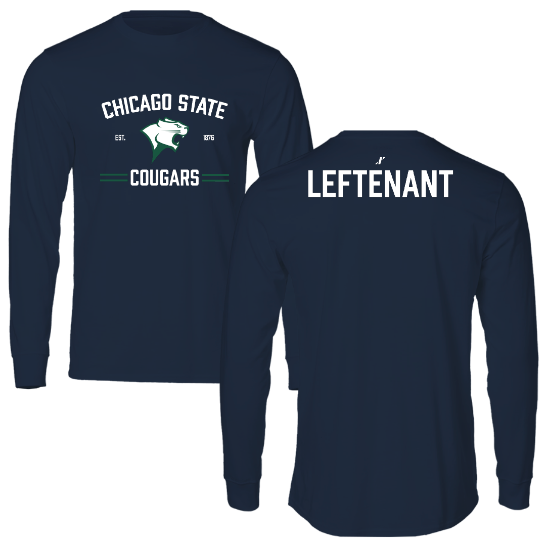 Chicago State University TF and XC Navy Long Sleeve - Brycen Leftenant