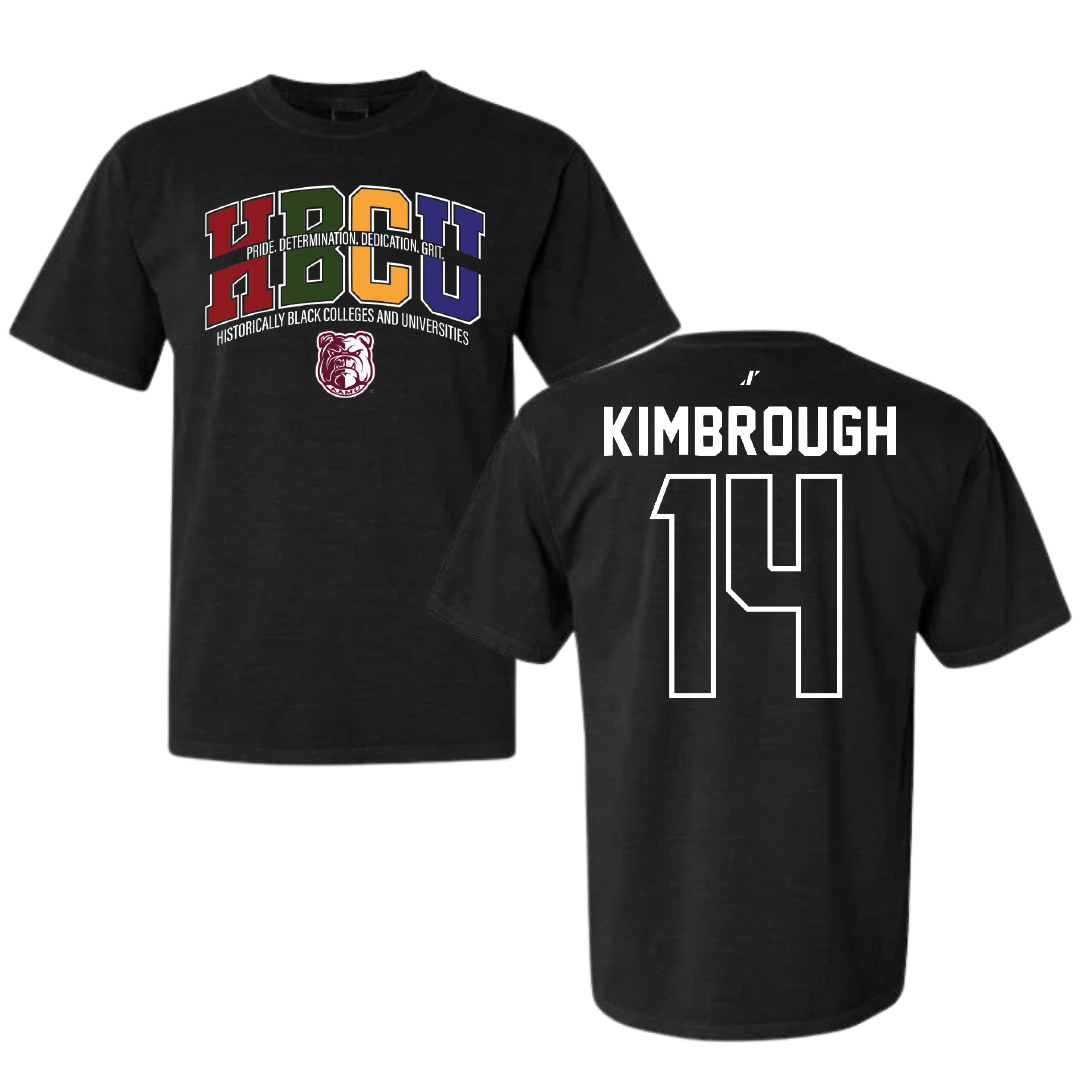 Alabama A&M University Baseball Black HBCU Comfort Colors Tee - #14 Omar Kimbrough