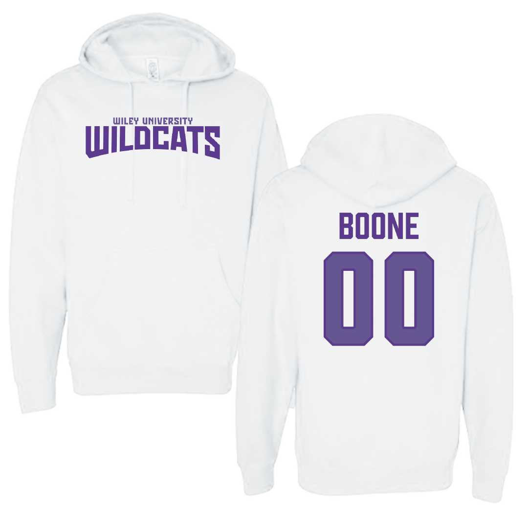 Wiley University Softball White Classic Hoodie - #00 Kyrra Boone