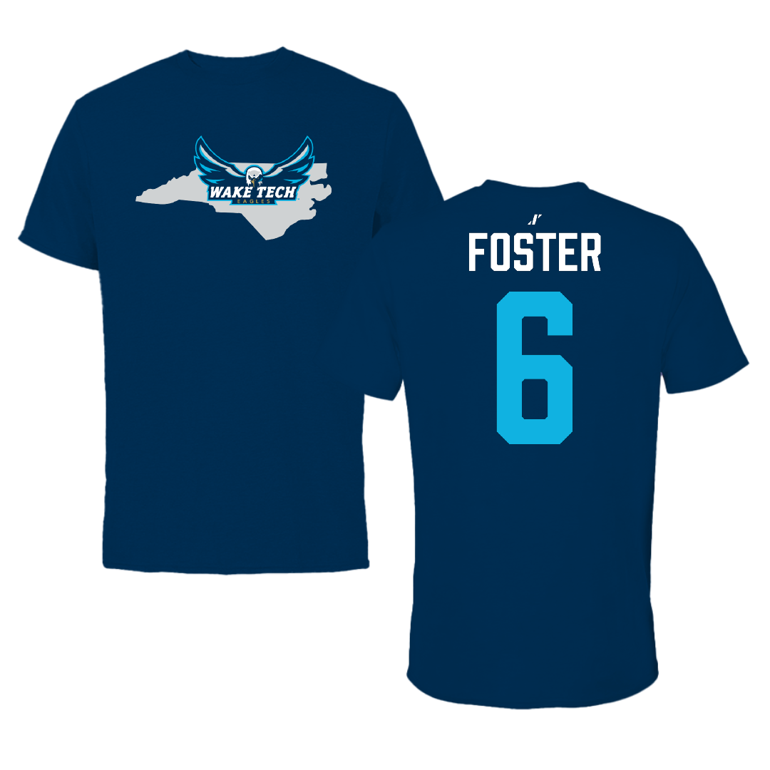 Wake Tech Community College Softball Navy State Performance Tee - #6 Brianne Foster