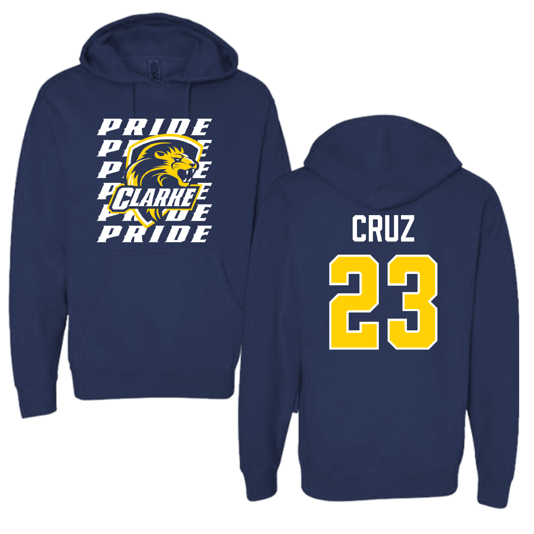 Clarke University Basketball (M) Navy General Hoodie - #23 Joevanny Cruz