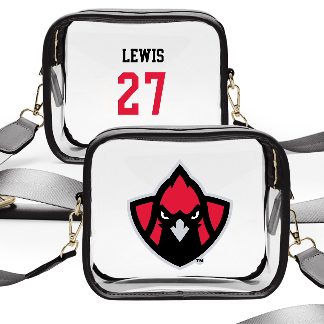 Trinity Valley Community College Football Black Clear Stadium Bag - #27 Jayden Lewis