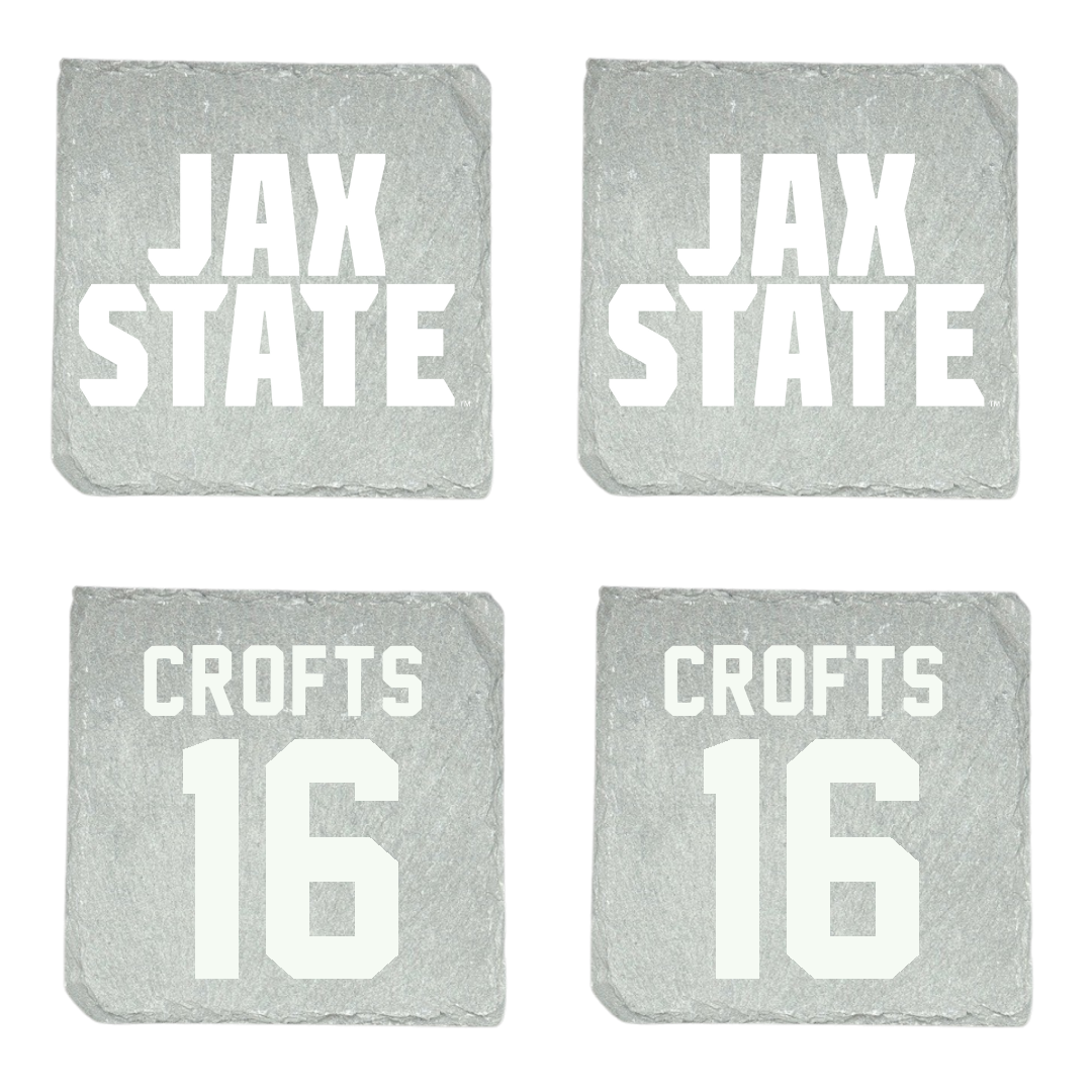 Jacksonville State University Volleyball Stone Coaster (4 Pack)  - #16 Katelyn Crofts