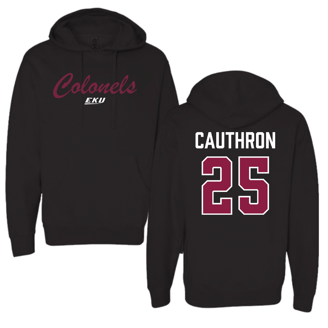 Eastern Kentucky University Baseball Black Hoodie - #25 Jackson Cauthron