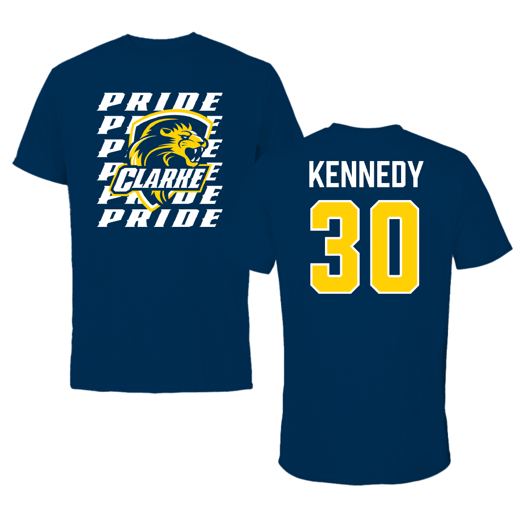 Clarke University Basketball Navy General Performance Tee - #30 Zoe Kennedy