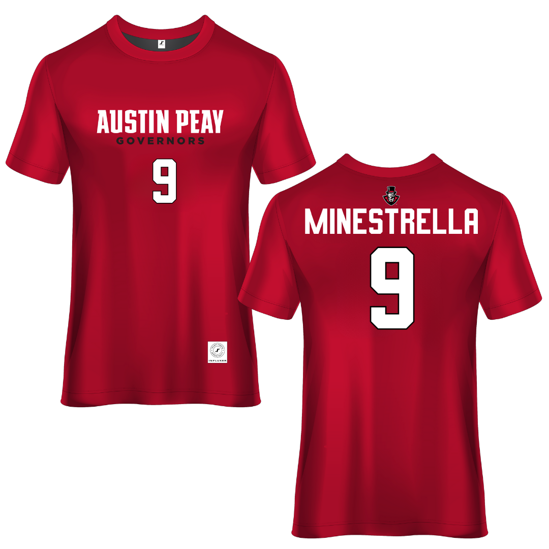 Austin Peay State University Red Soccer Jersey - #9 Alexa Minestrella