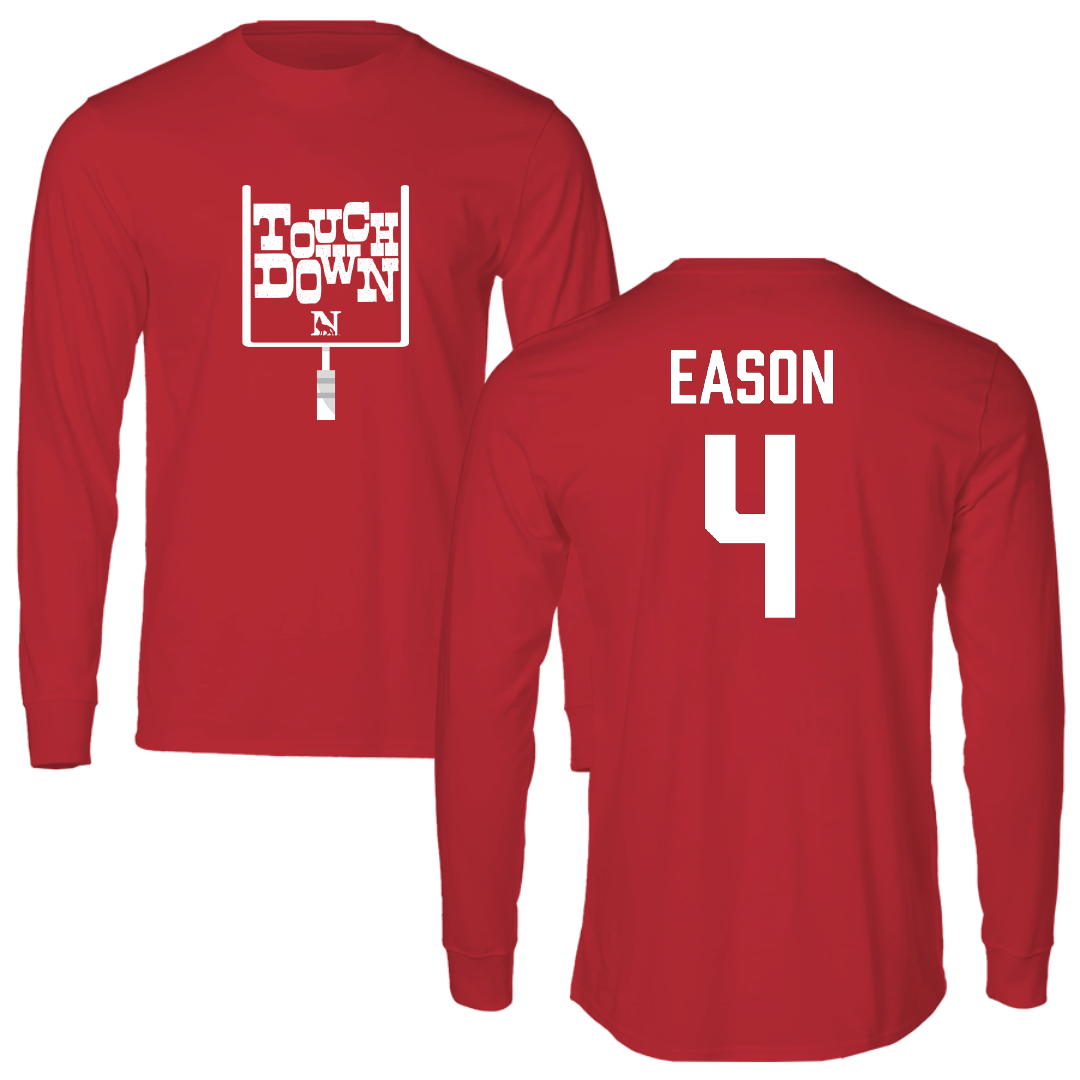 Newberry College Football Red Touchdown Performance Long Sleeve - #4 Jaydon Eason
