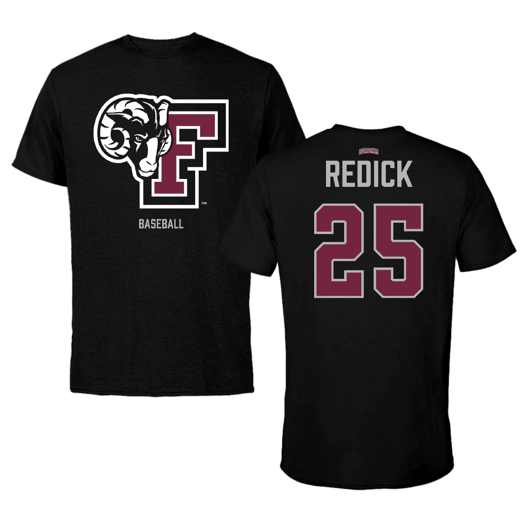 Fordham University Baseball Black Performance Tee - #25 James Redick