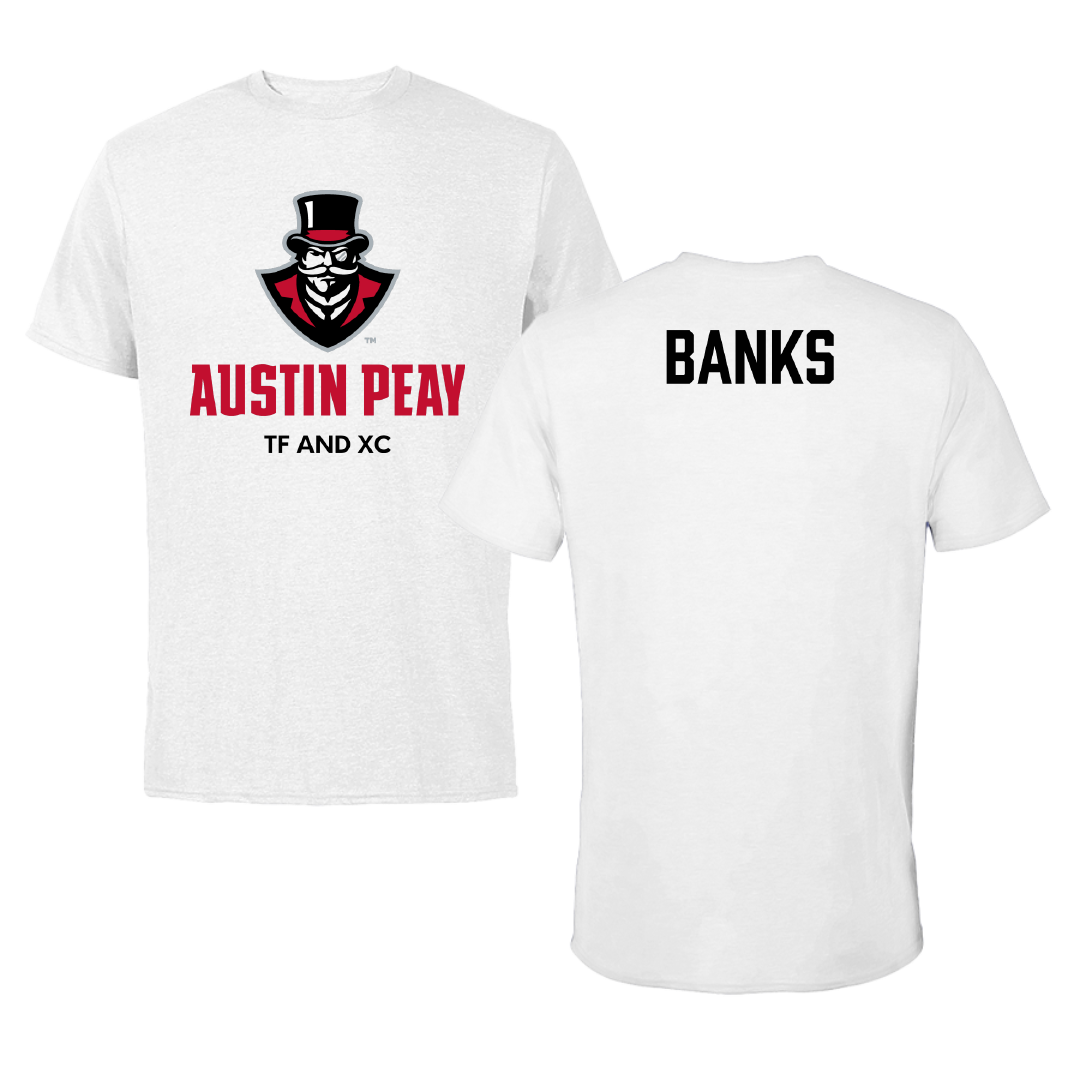Austin Peay State University TF and XC White Tee - Isis Banks