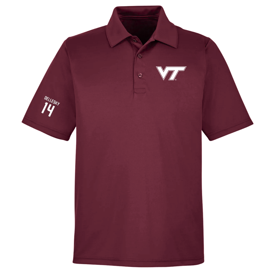 Virginia Tech Volleyball (W) Maroon Polo - #14 Erica Dellesky