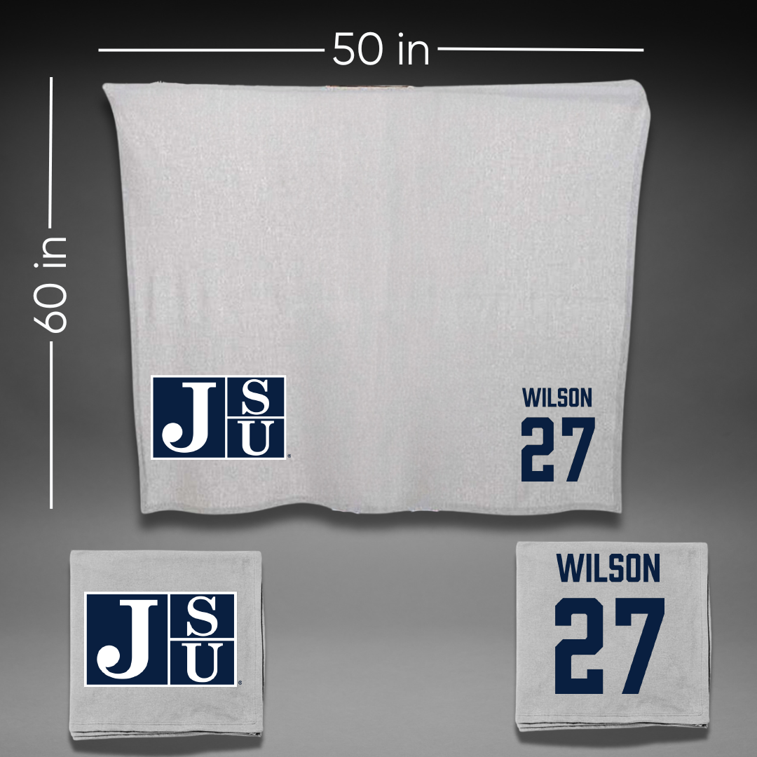 Jackson State University Soccer Gray Blanket - #27 India Wilson