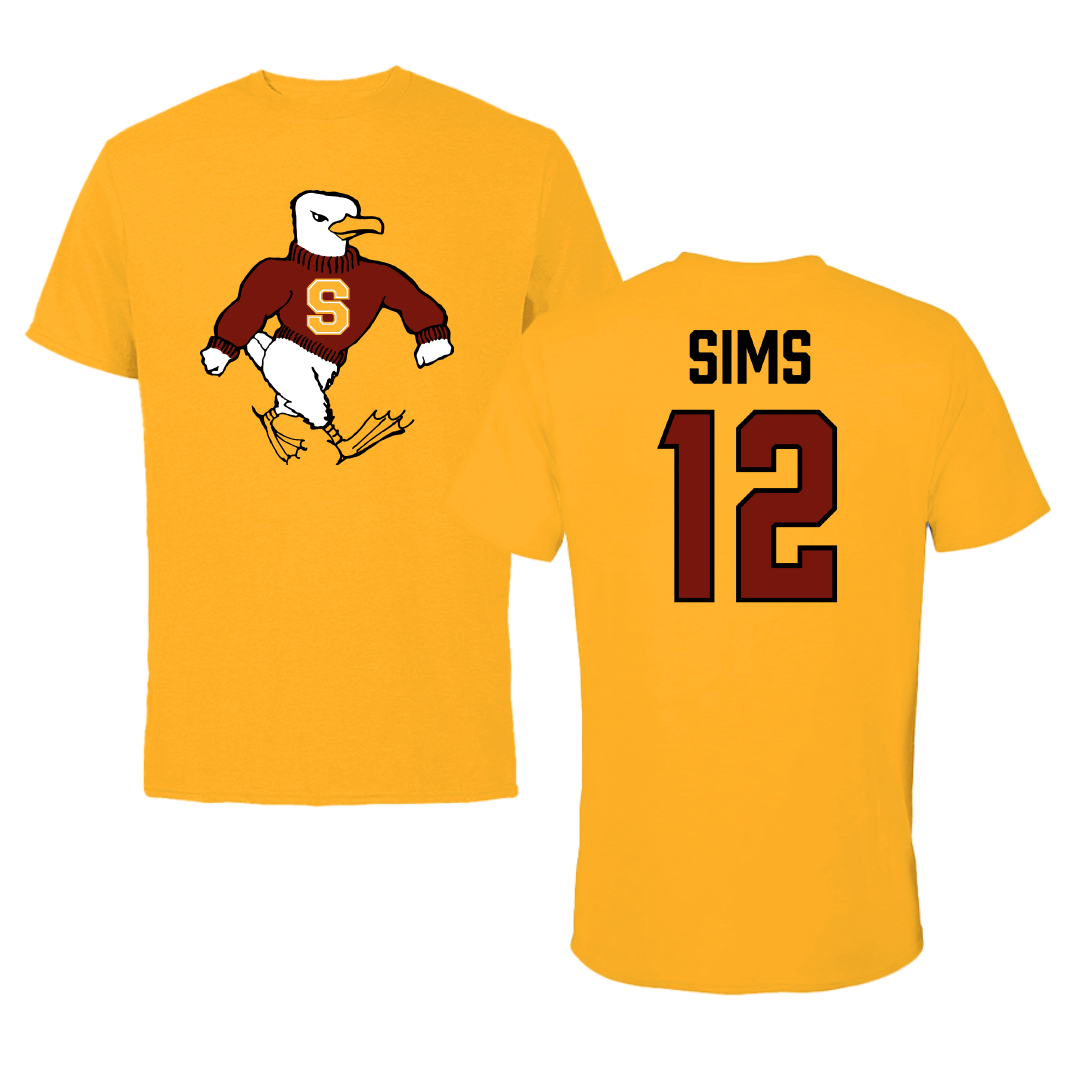 Salisbury University Football Gold Tee - #12 Matthew Sims