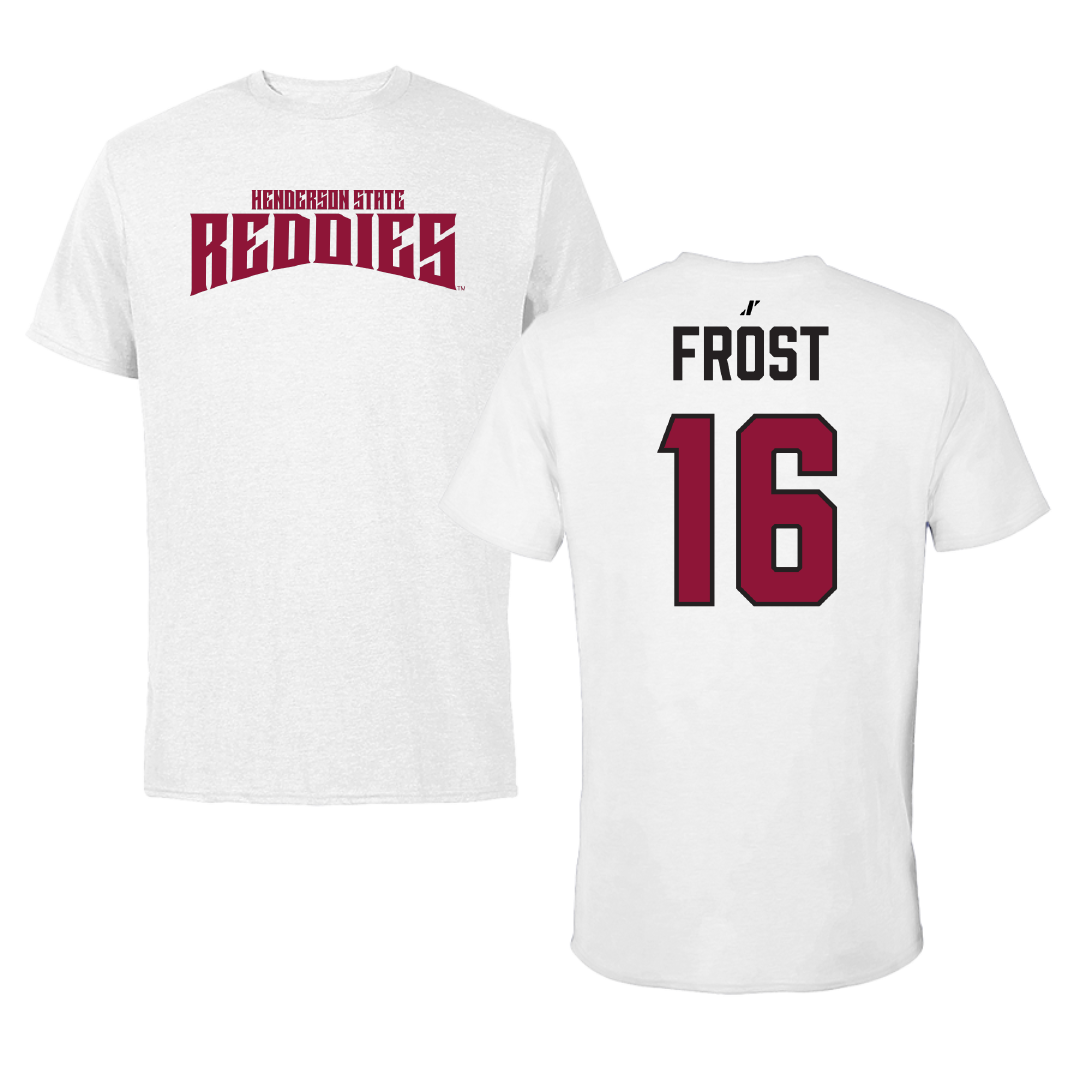 Henderson State University Softball White Classic Tee - #16 Alyx Frost