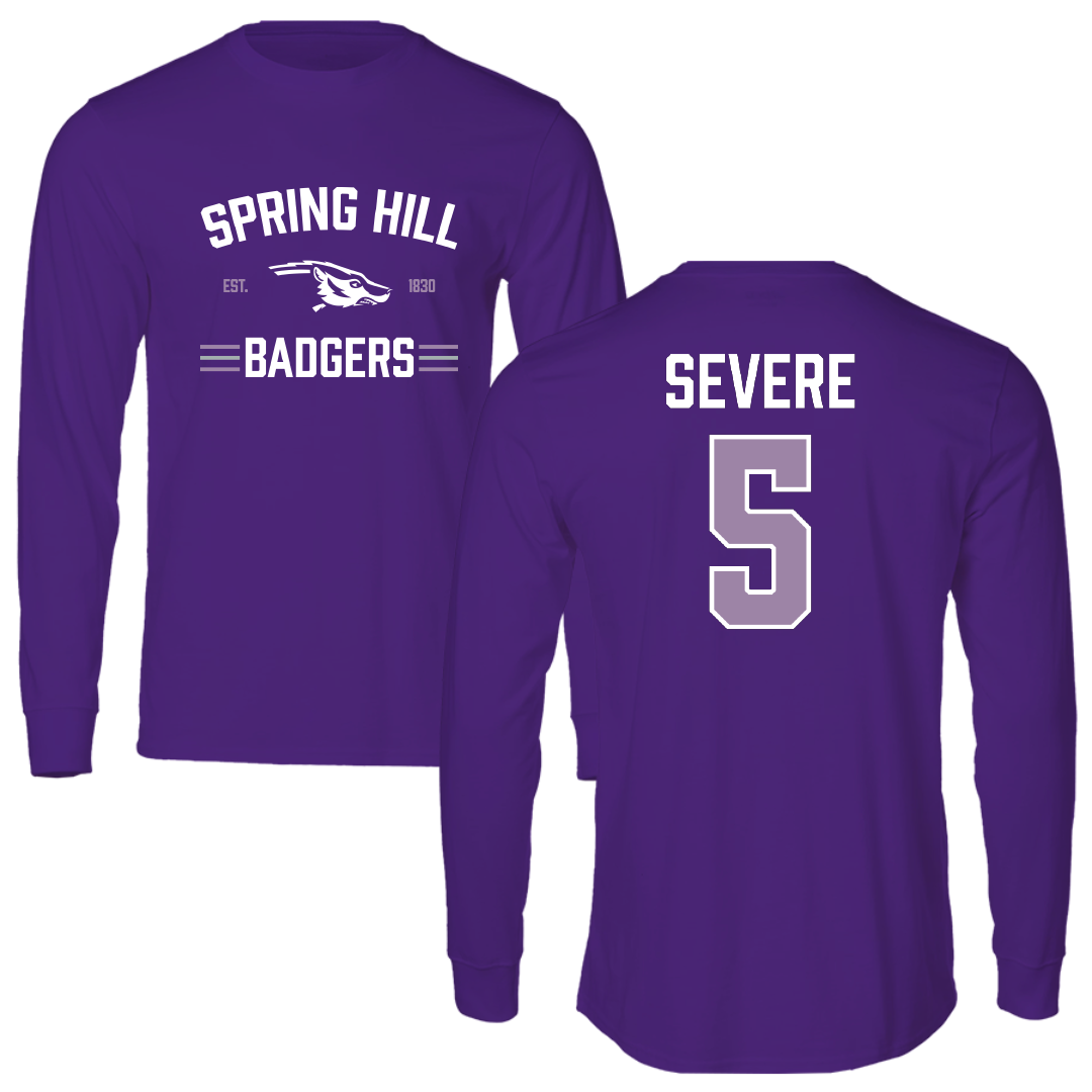 Spring Hill College Basketball Purple General Performance Long Sleeve - #5 Laurie Severe