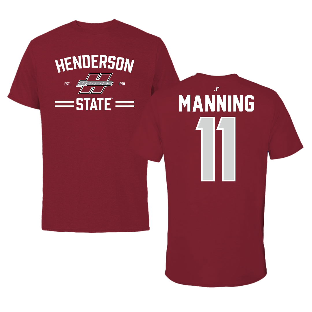 Henderson State University Football Cardinal General Tee - #11 Paul Manning