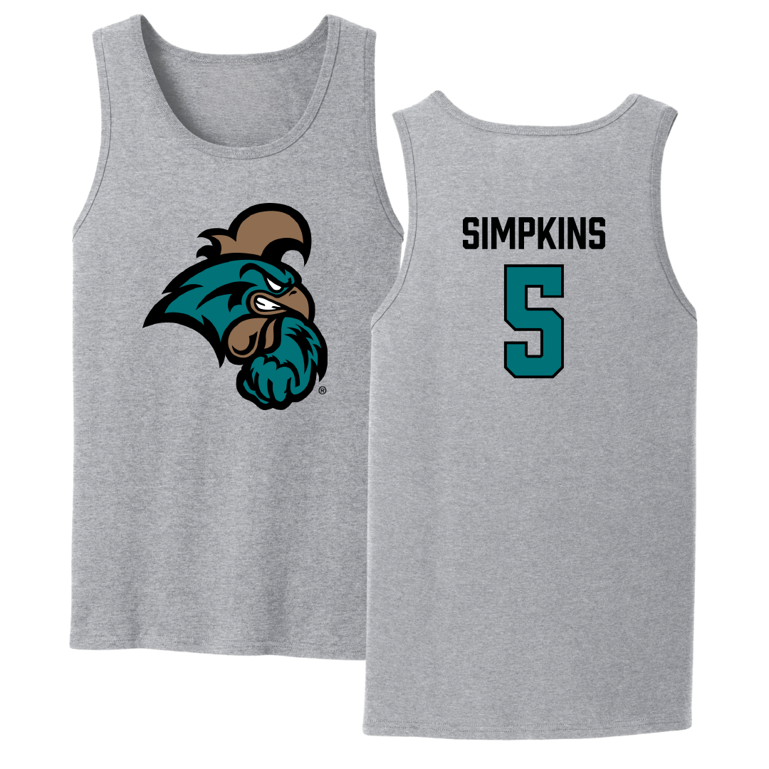 Coastal Carolina University Football Sport Gray Tank Top - #5 Ja'Vin Simpkins