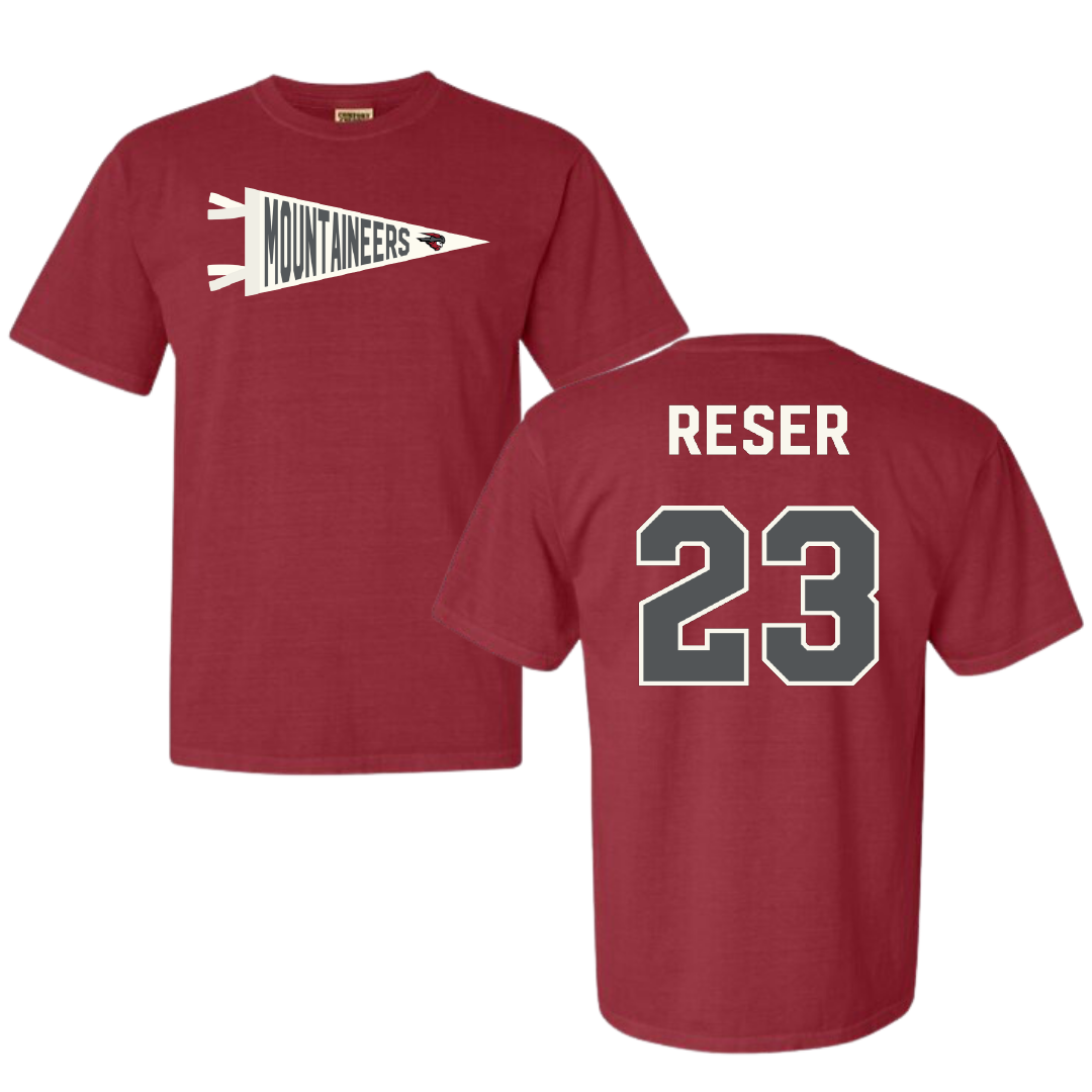 Western Colorado University Soccer (W) Crimson Pennant Comfort Colors Tee - #23 Madilyn Reser