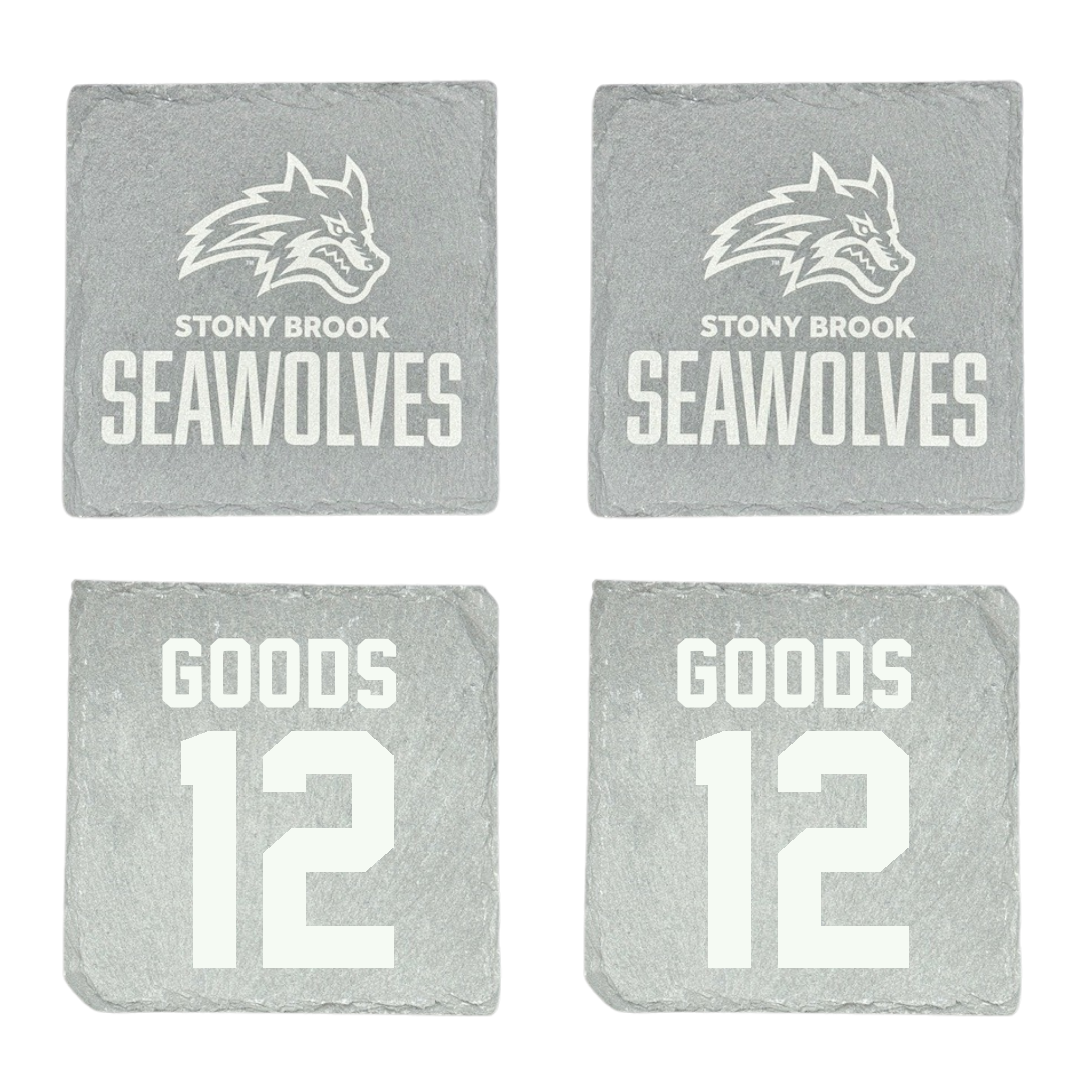 Stony Brook University Basketball (M) Stone Coaster (4 Pack)  - #12 Richard Goods