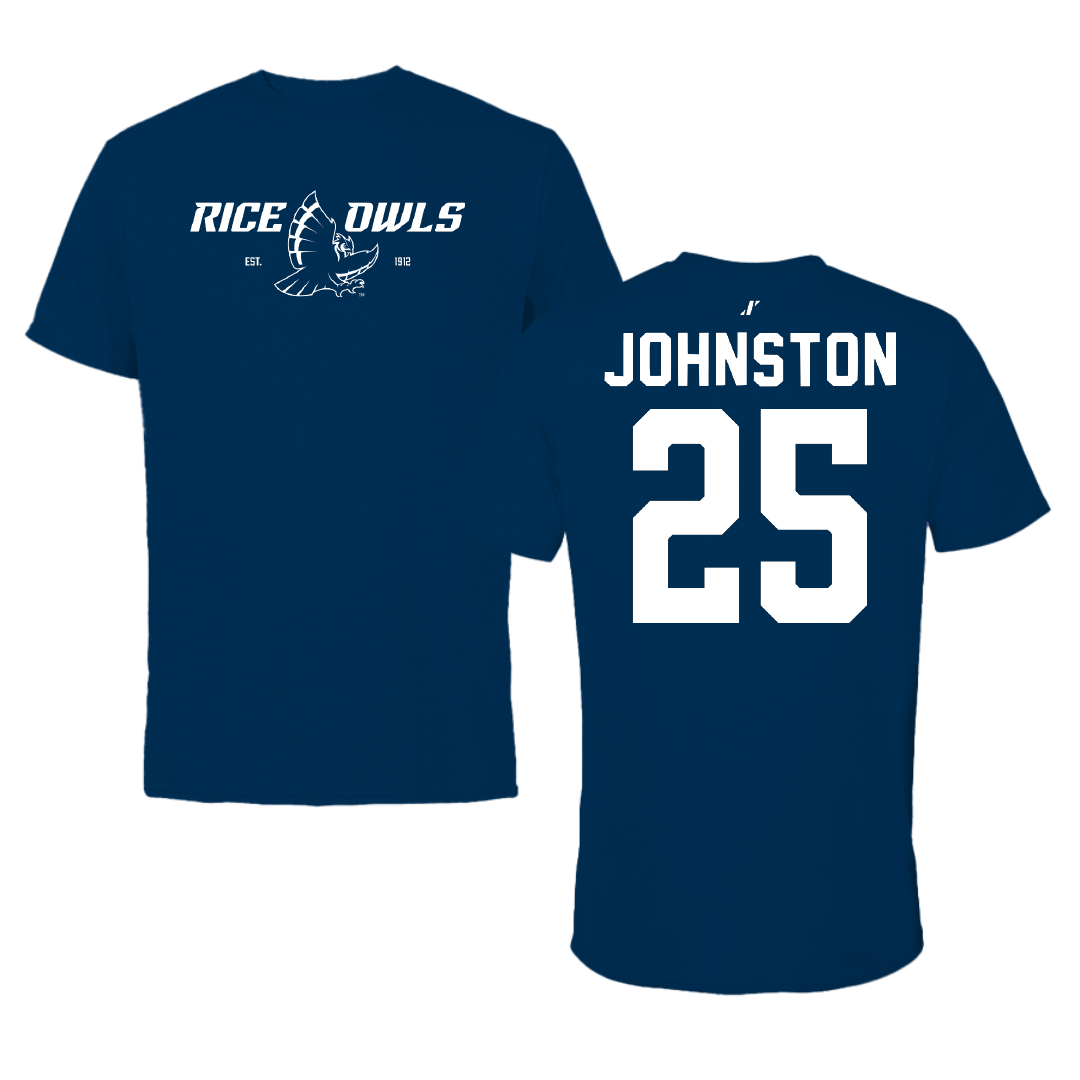 Rice University Soccer Navy General Performance Tee - #25 Jules Johnston