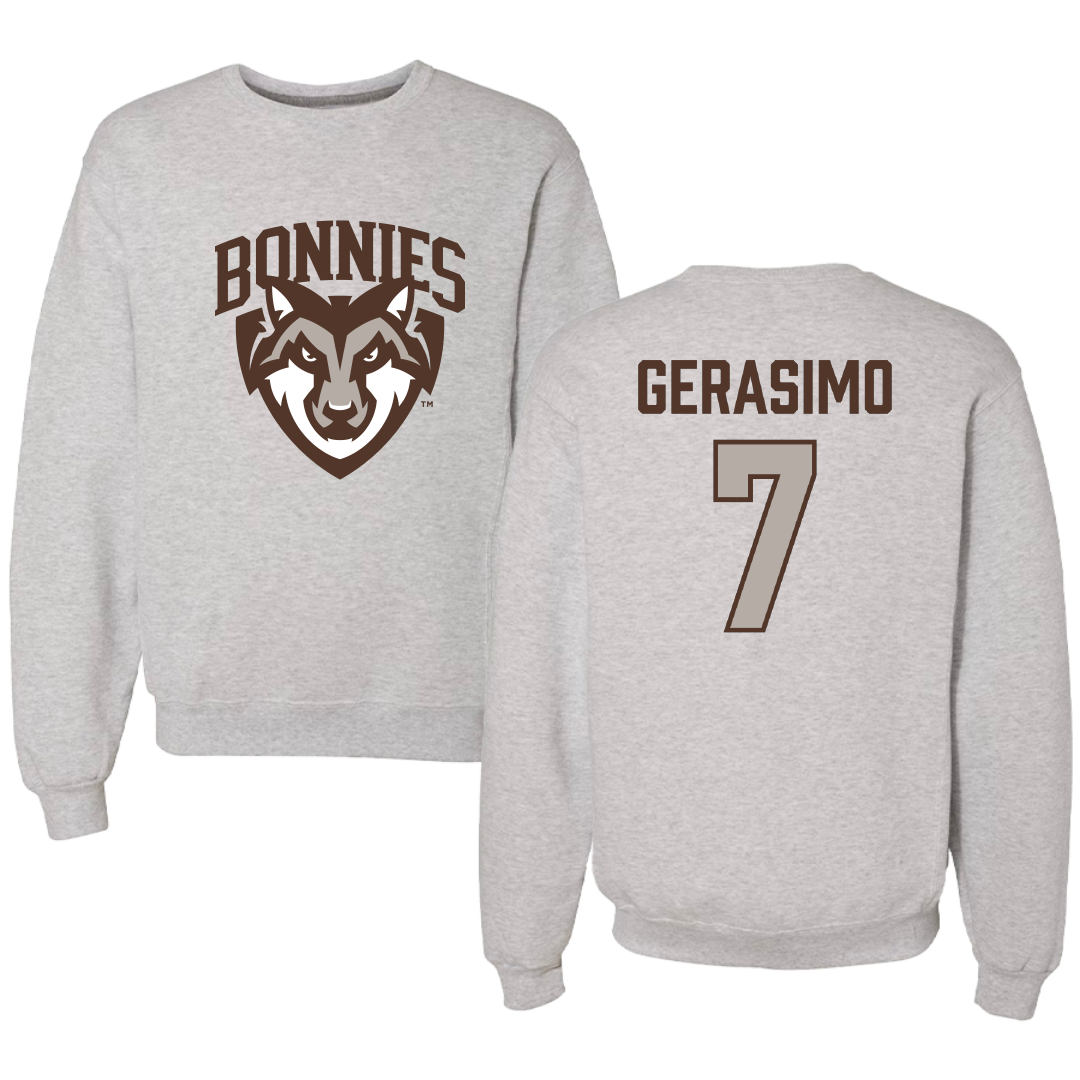 St. Bonaventure University Rugby (M) Gray Crewneck - #7 Connor Gerasimo