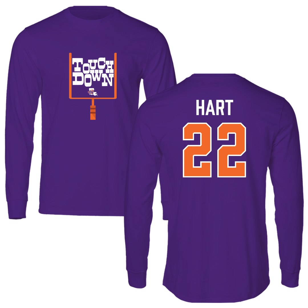 Northwestern State University Football Purple Touchdown Long Sleeve - #22 Duce Hart