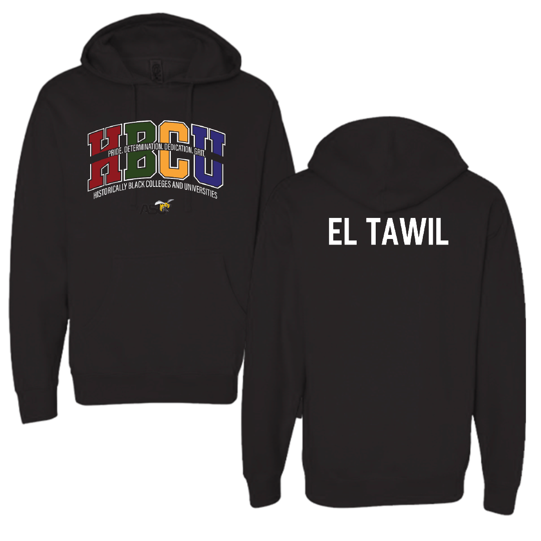 Alabama State University Tennis Black HBCU Hoodie - Kesmat El Tawil
