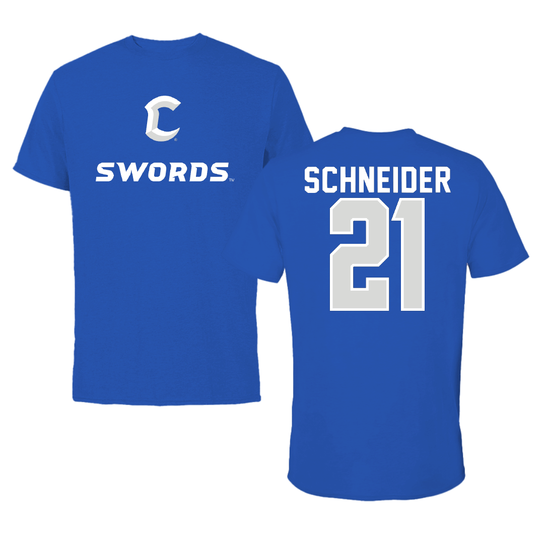Chaminade University Softball Blue Performance Tee - #21 Gabriella Schneider
