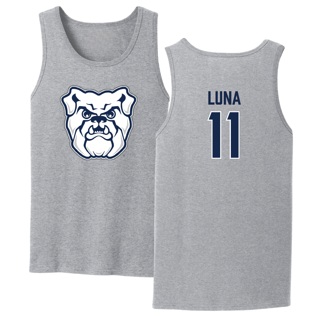 Butler University Soccer Sport Gray Tank Top - #11 Jose Luna
