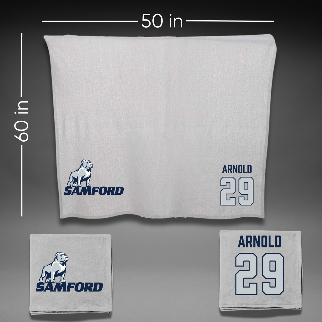 Samford University Baseball Gray Blanket - #29 Andrew Arnold