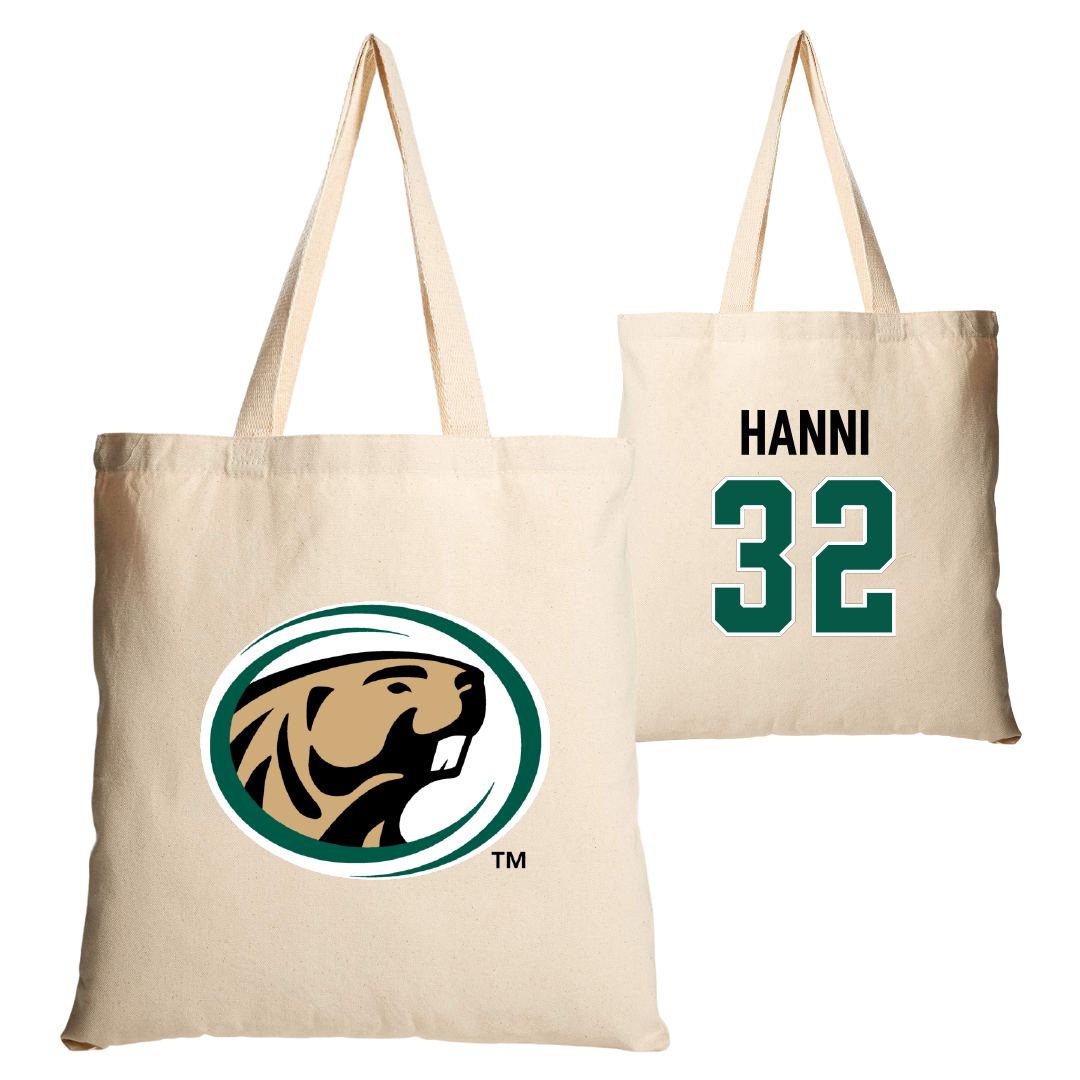 Bemidji State University Basketball Tan Canvas Tote Bag - #32 Janette Hanni