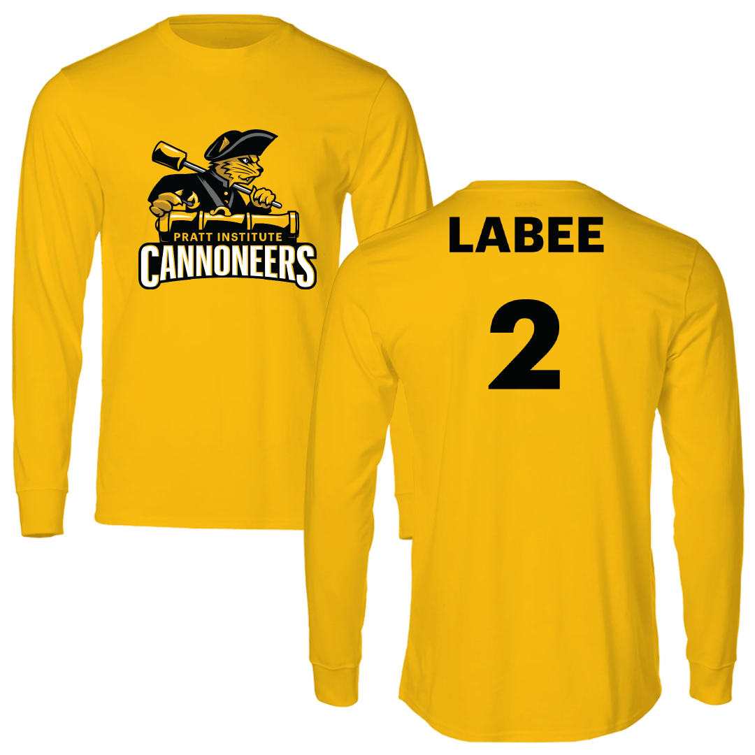 Pratt Institute Basketball (M) Gold Long Sleeve - #2 Benjamin Labee