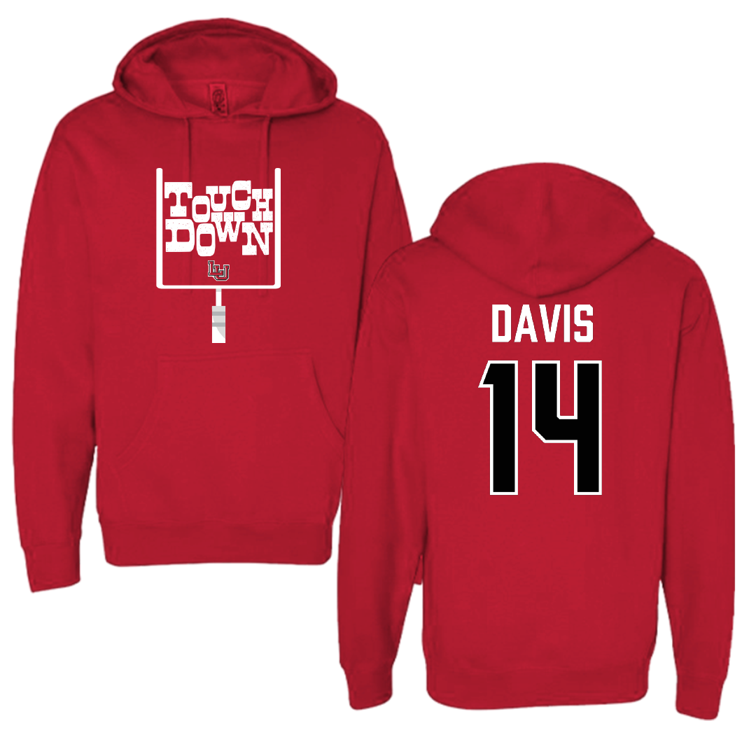 Lamar University Football Red Touchdown Hoodie - #14 Dwight Davis