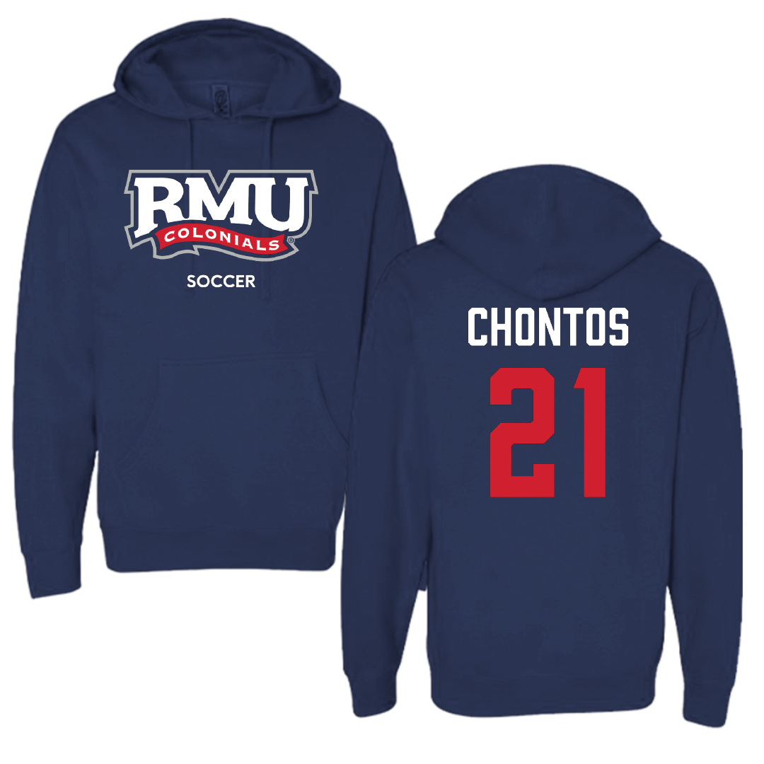 Robert Morris University Soccer (W) Navy Hoodie - #21 Sydney Chontos