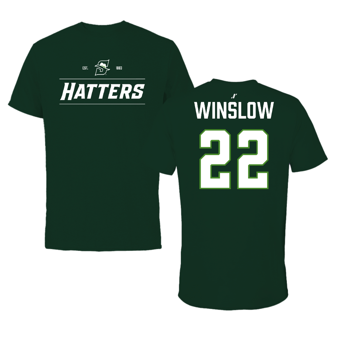 Stetson University Football Forest Green General Tee - #22 Micah Winslow