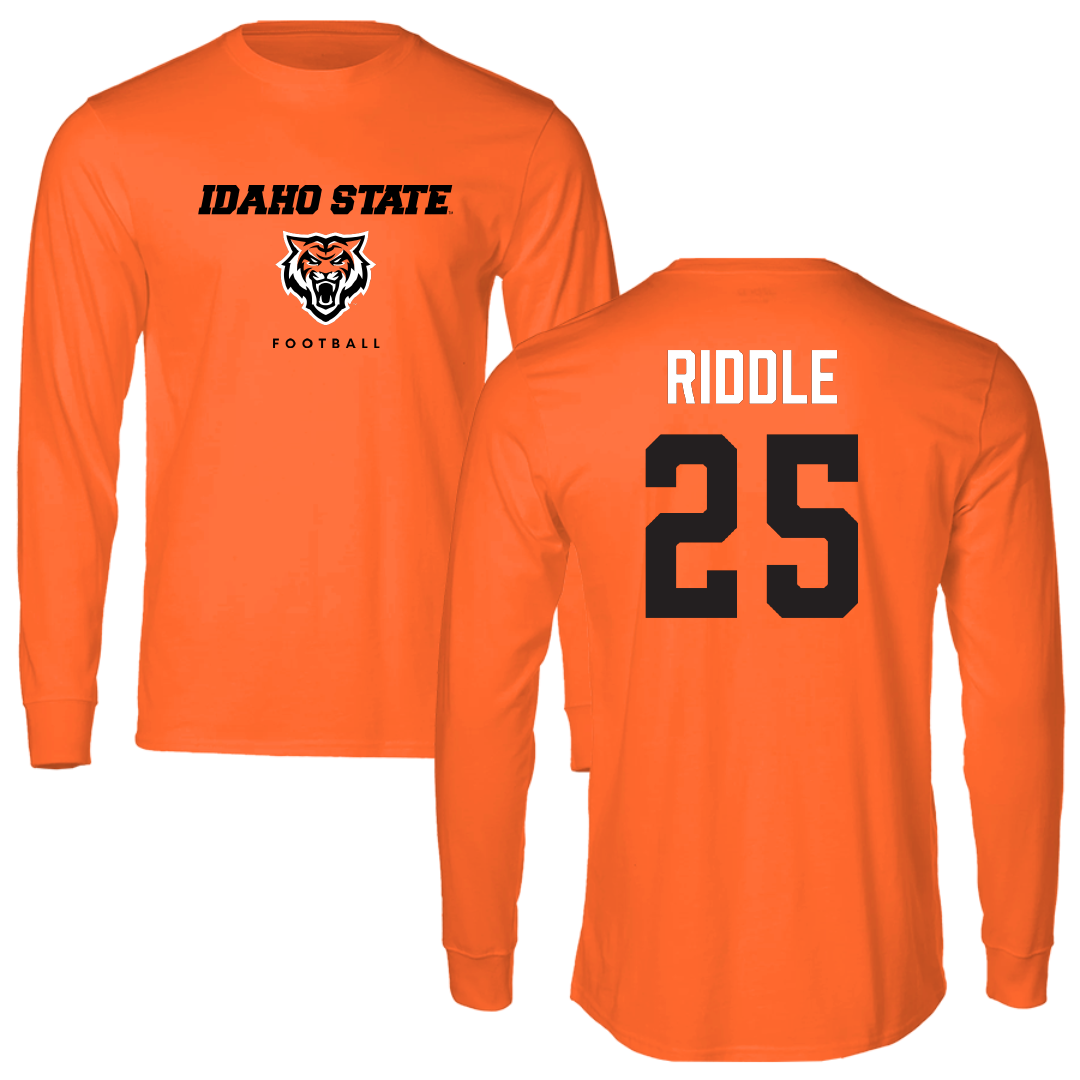Idaho State University Football Orange Long Sleeve - #25 Jackson Riddle
