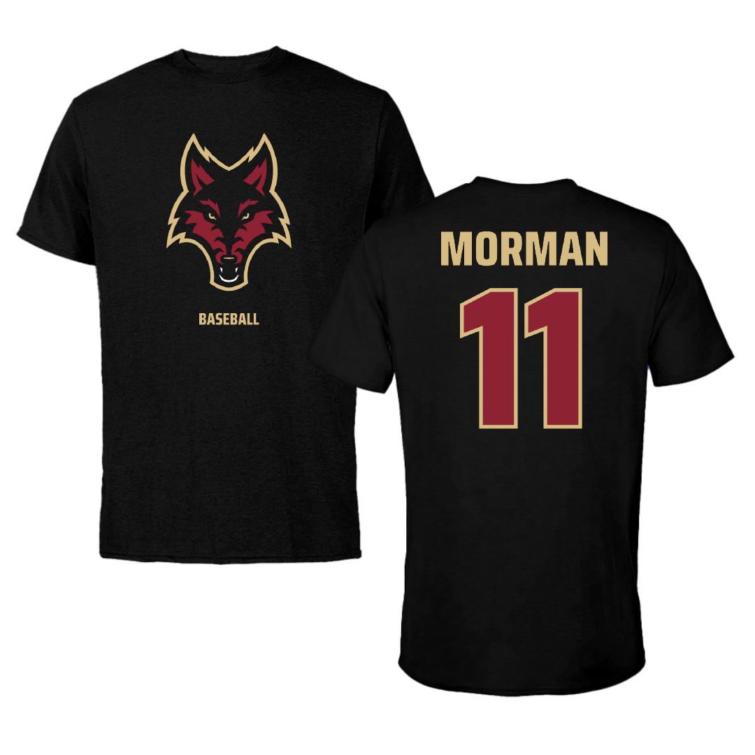 Coastal Alabama Community College Baseball Black Performance Tee - #11 Bryson Morman
