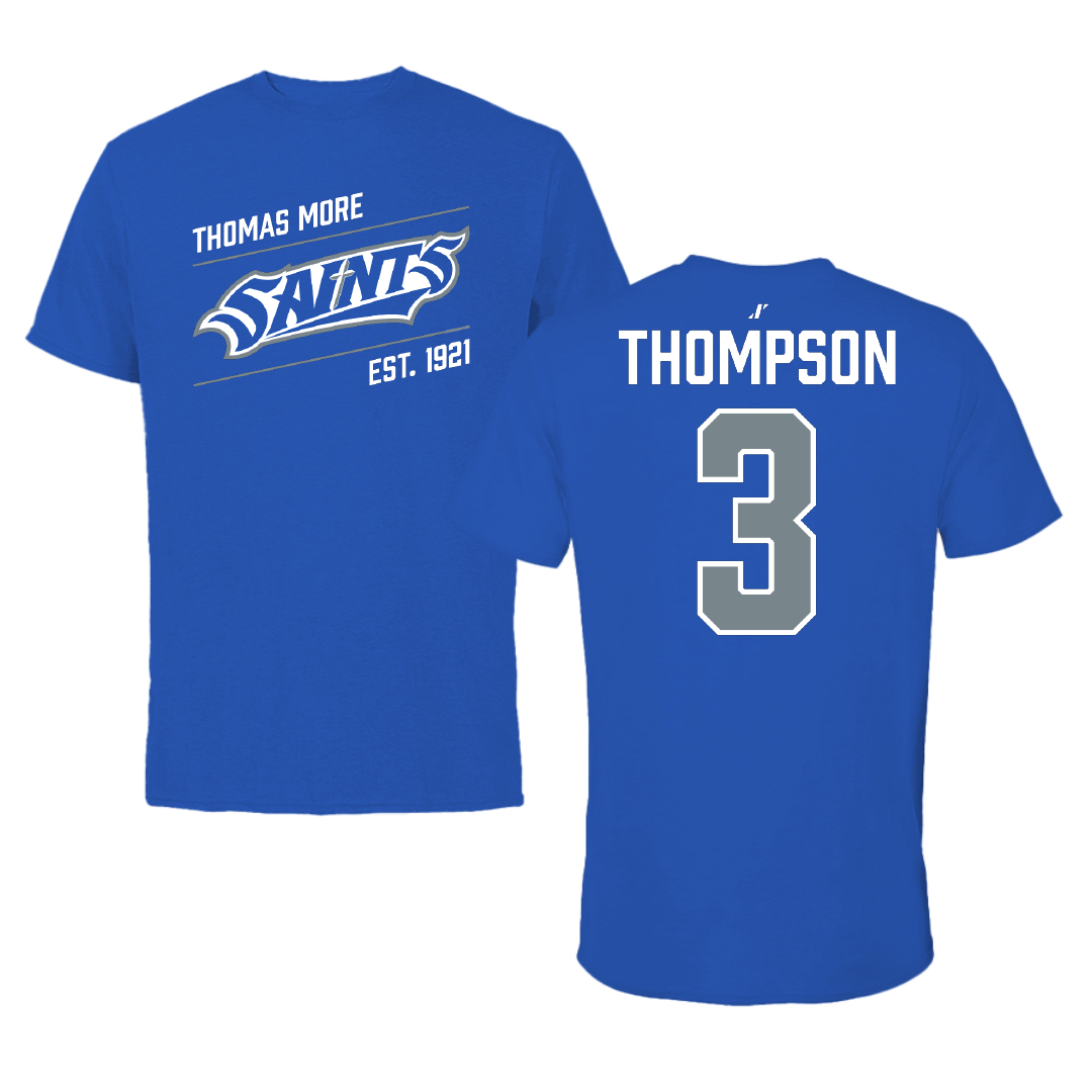 Thomas More University Baseball Blue General Performance Tee - #3 Dylan Thompson