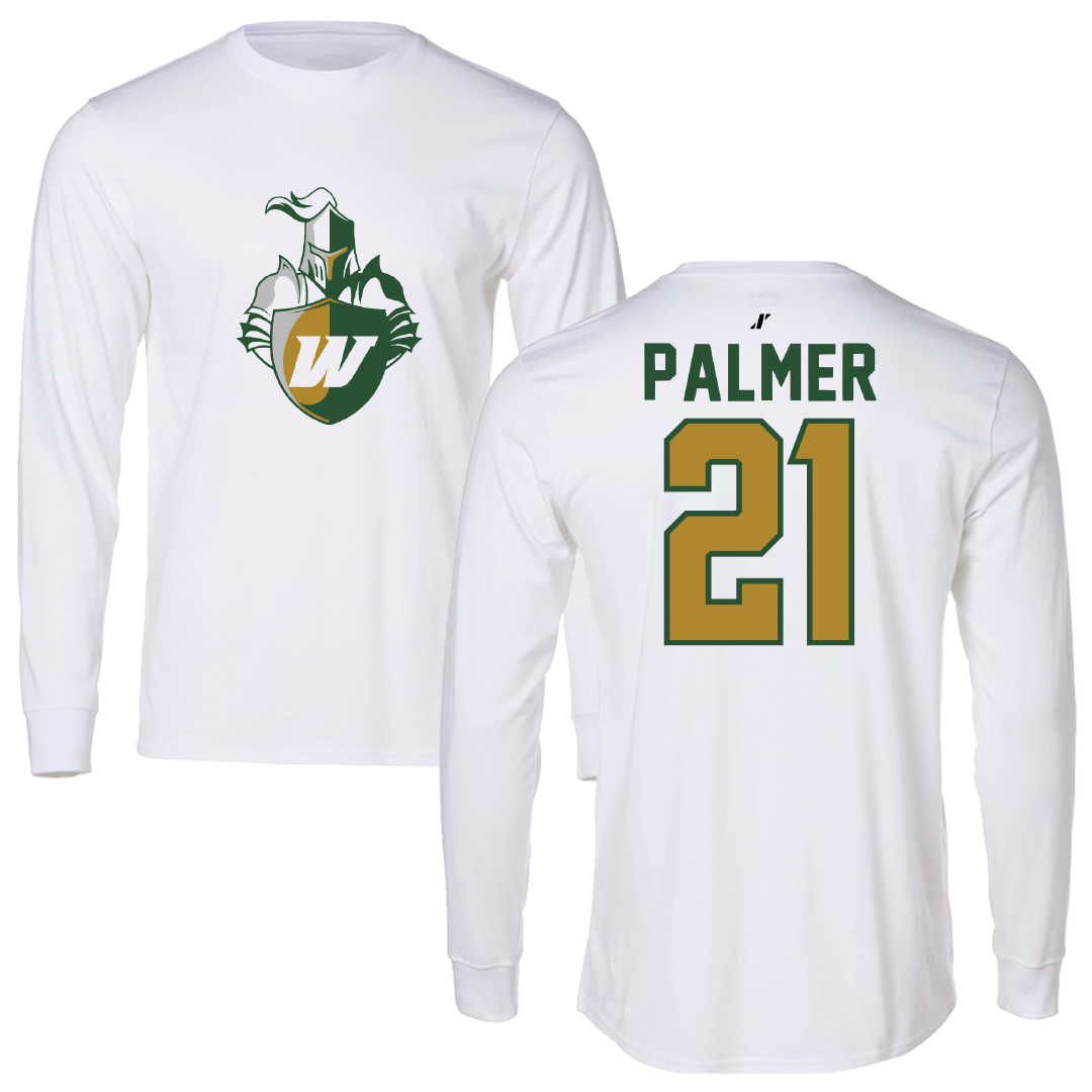 Webber International University Lacrosse White Performance Long Sleeve - #21 Brett Palmer