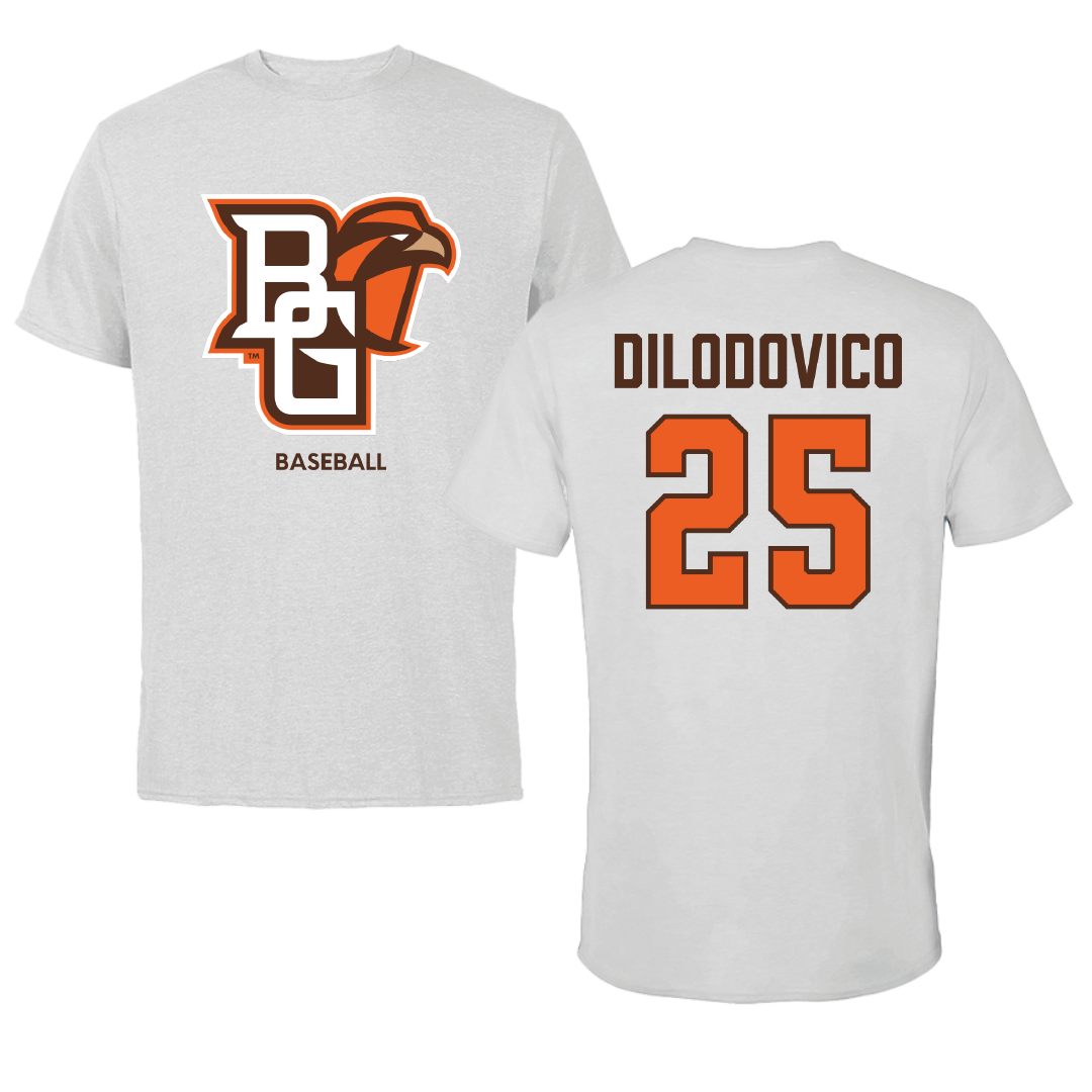Bowling Green State University Baseball Light Gray Tee - #25 Andrew DiLodovico