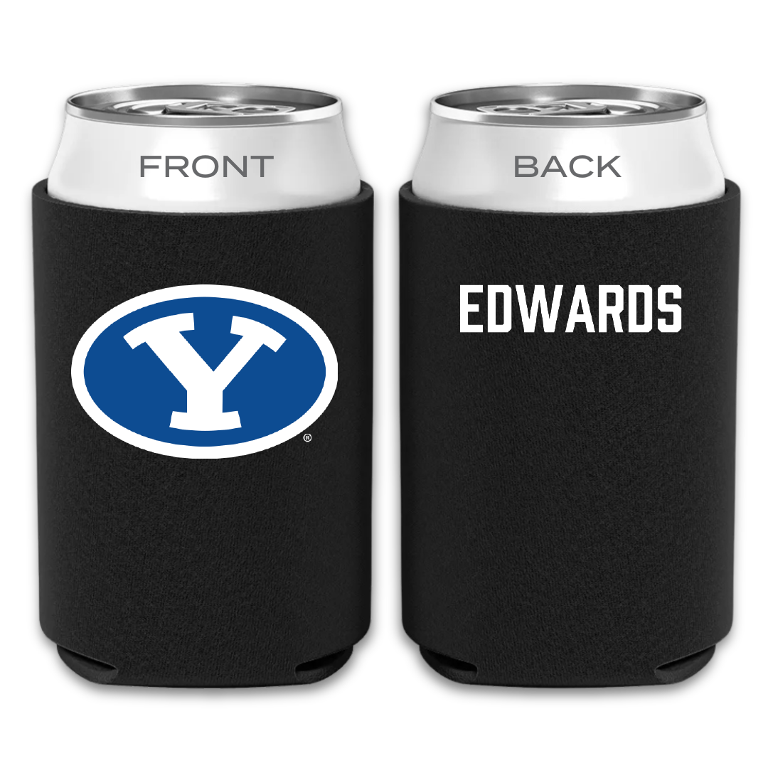 Brigham Young University Swimming & Diving Black Can Cooler - Emerson Edwards