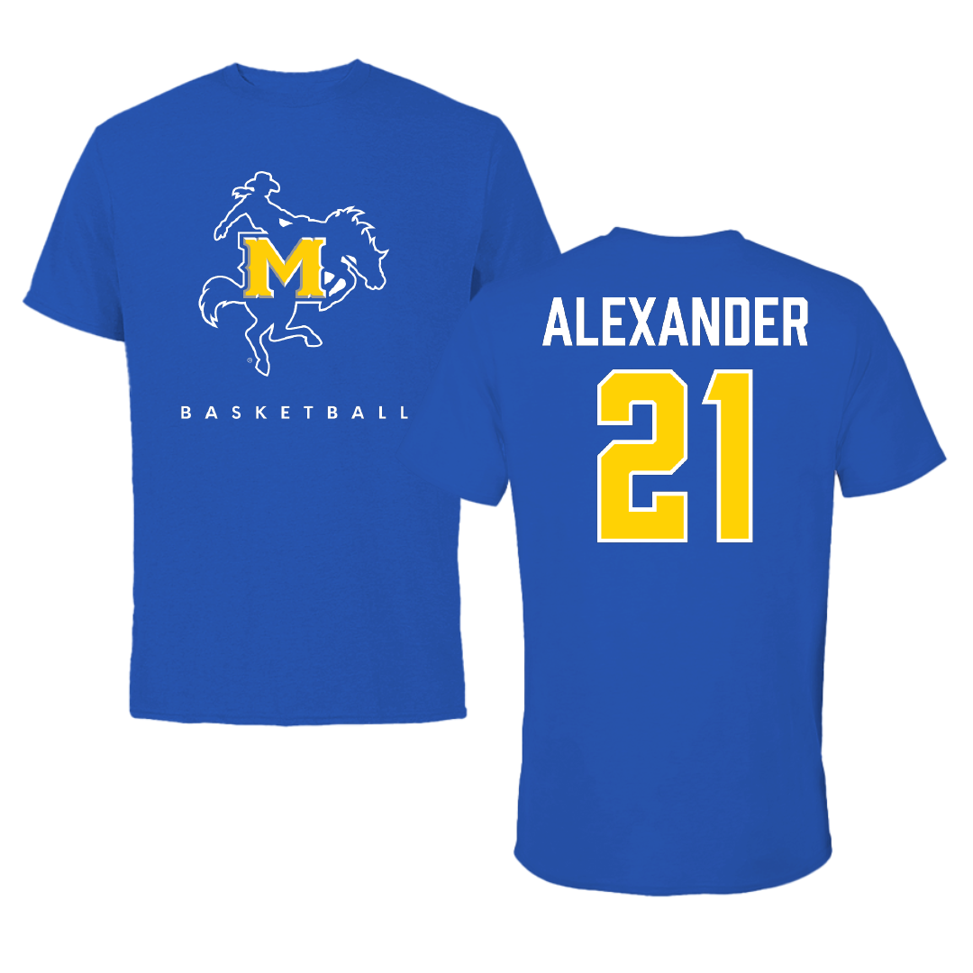 McNeese State University Basketball (W) Blue Tee - #21 Lexi Alexander
