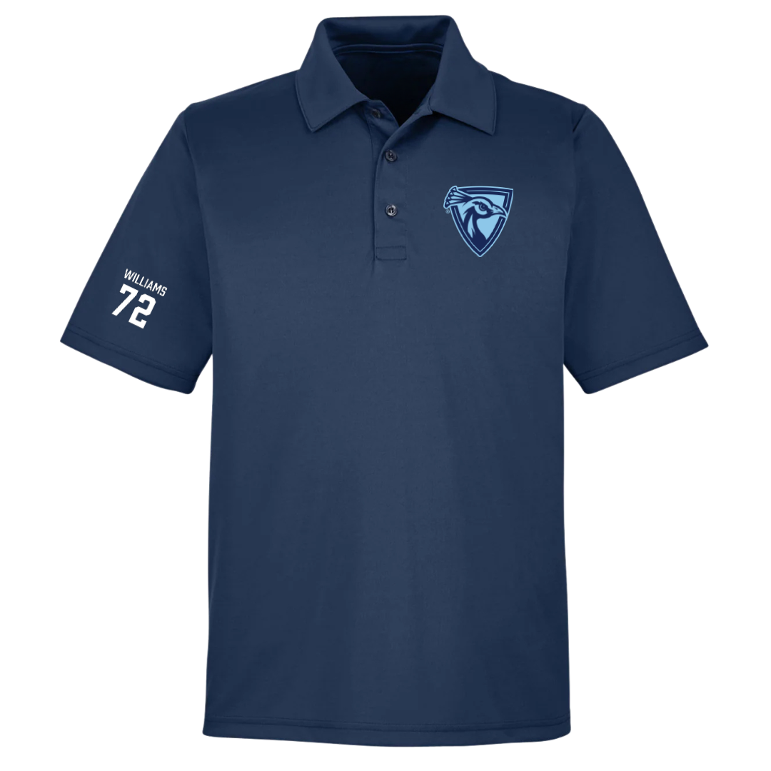 Upper Iowa University Football Navy Polo - #72 Caleb Williams