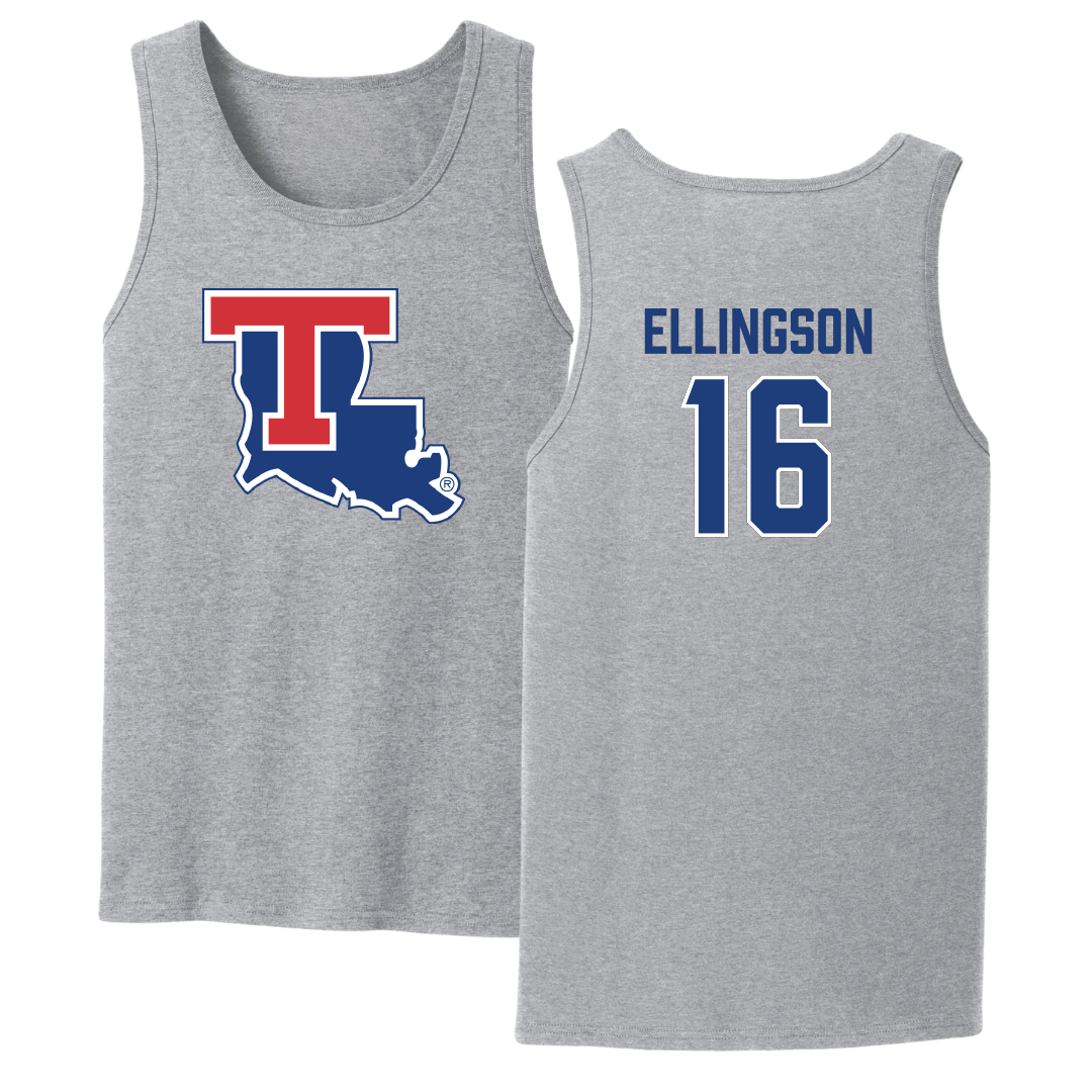 Louisiana Tech University Softball Sport Gray Tank Top - #16 Olivia Ellingson