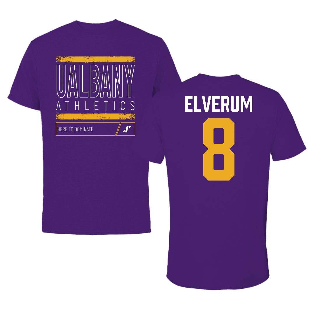 University at Albany Soccer Purple Dominate Performance Tee - #8 Selma Elverum
