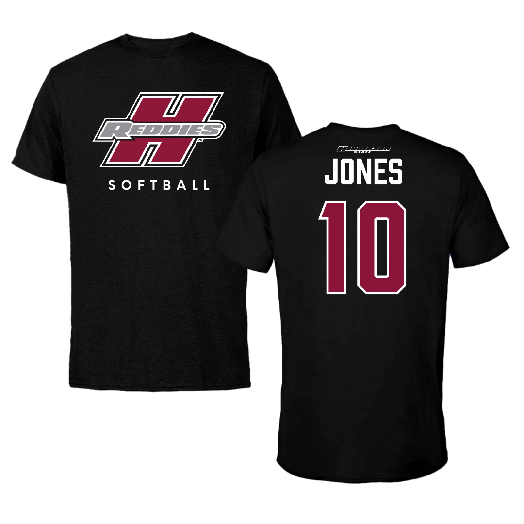Henderson State University Softball Black Performance Tee - #10 Mazzi Jones