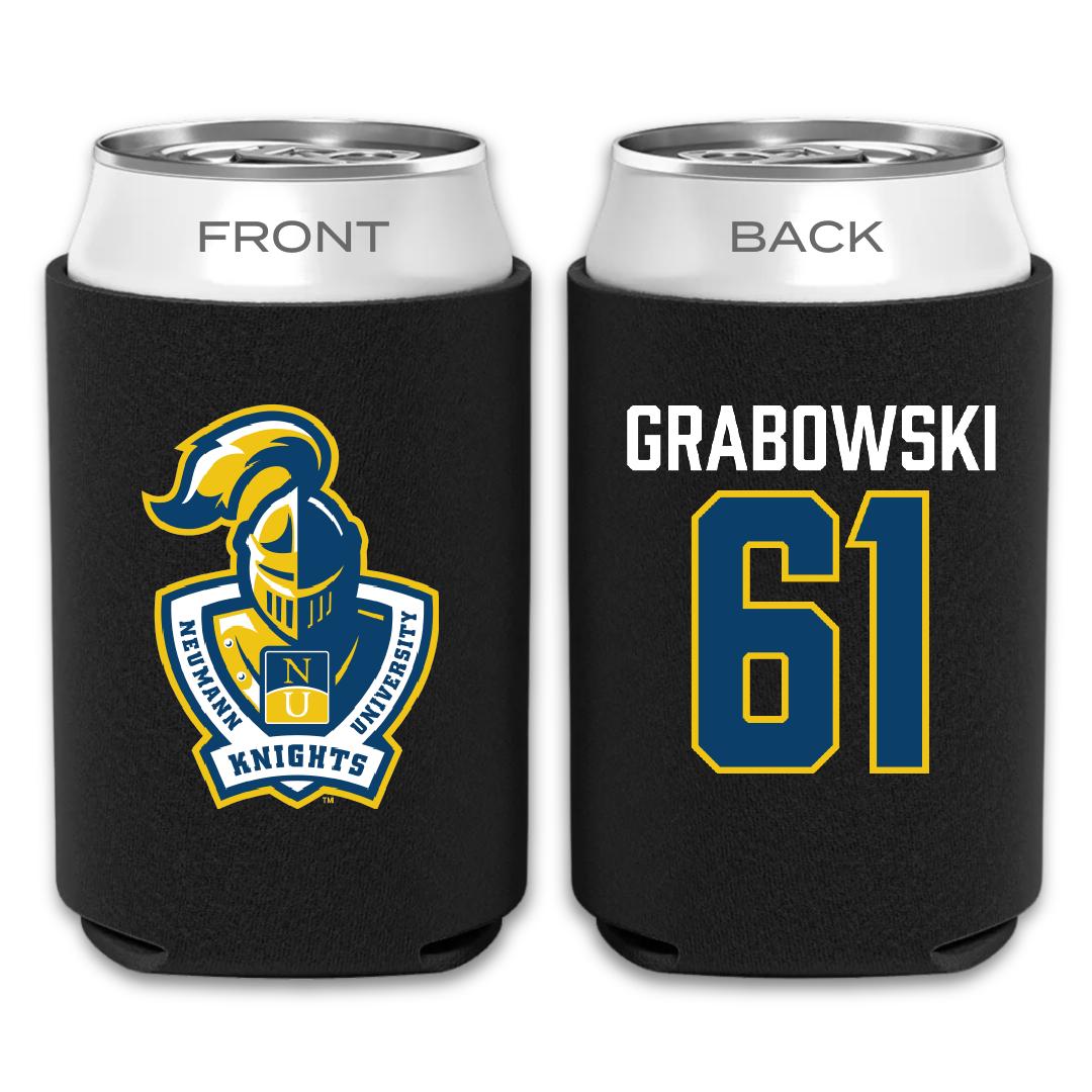Neumann University Ice Hockey Black Can Cooler - #61 Aiden Grabowski
