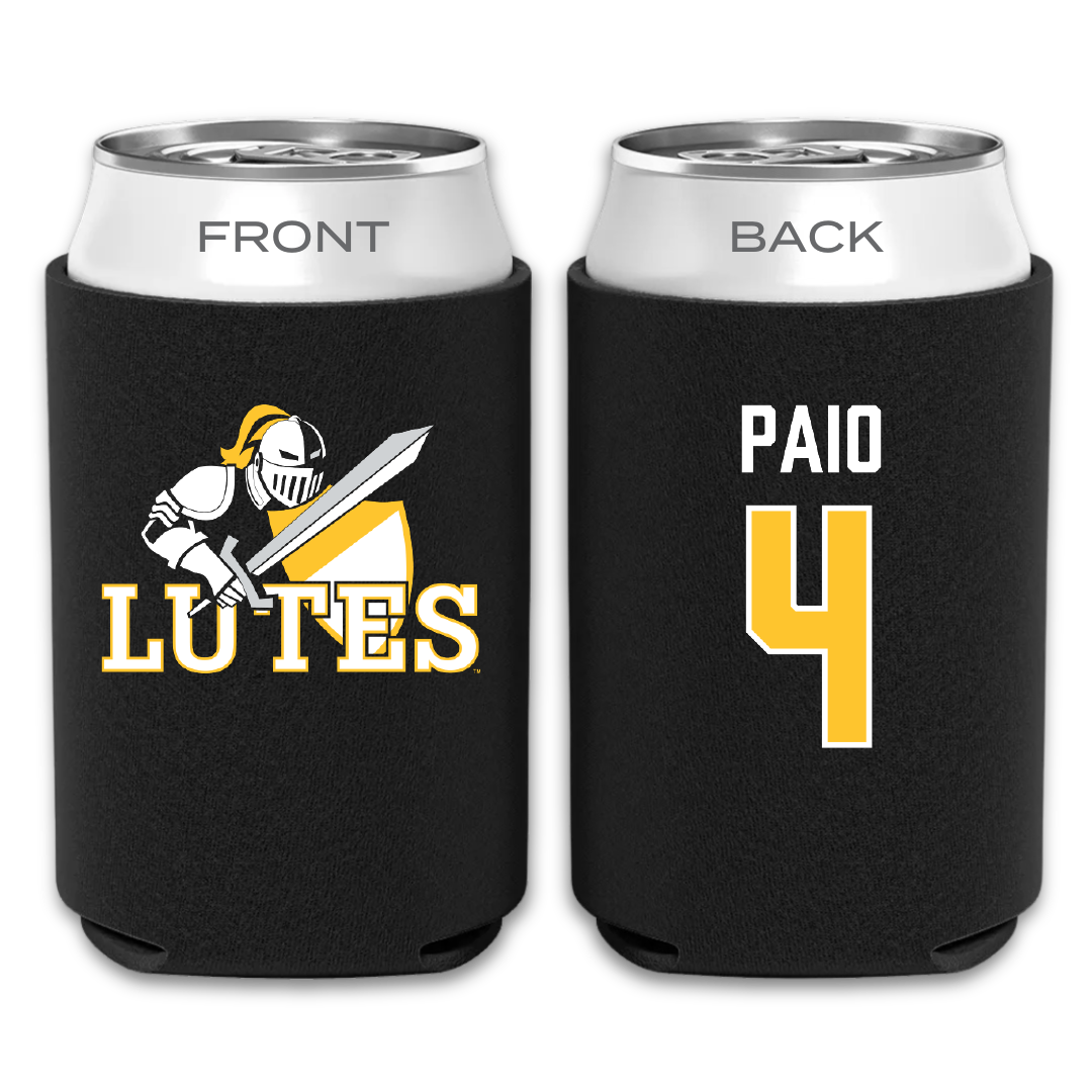 Pacific Lutheran University Volleyball Black Can Cooler - #4 Jetaime Paio