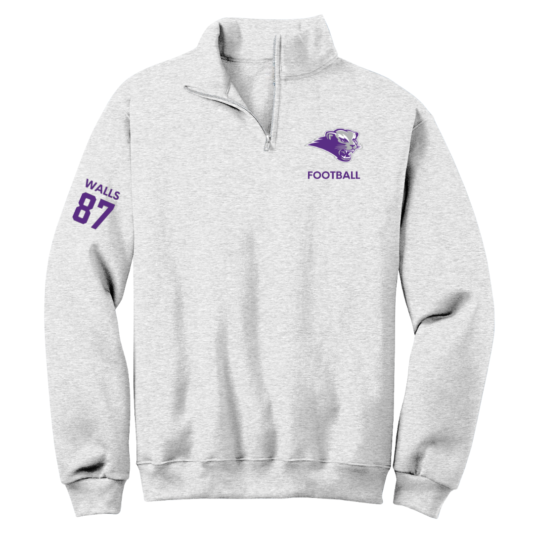 Southwest Baptist University Football Light Gray Quarter-Zip - #87 Gabriel Walls
