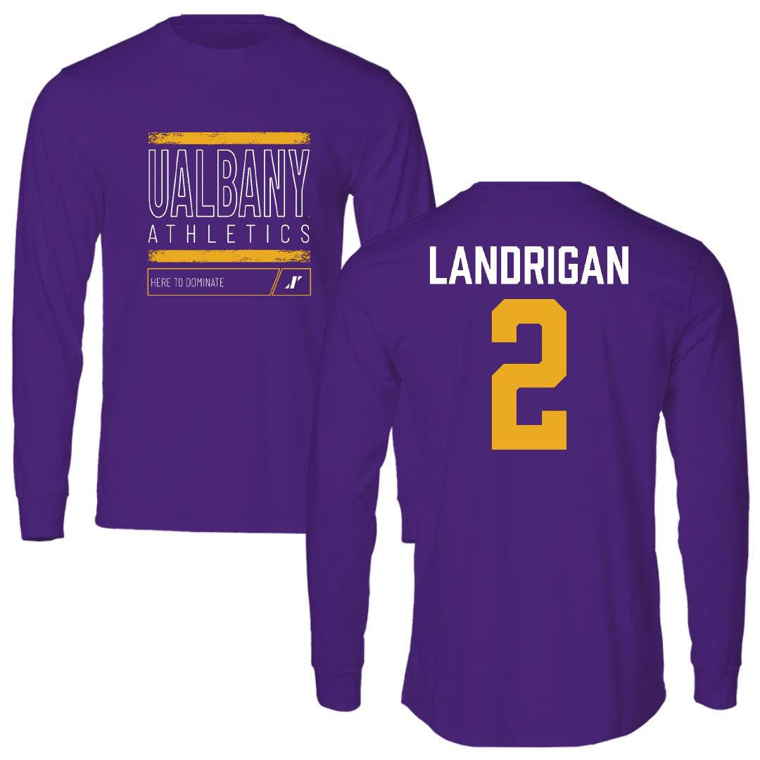 University at Albany Lacrosse Purple Dominate Performance Long Sleeve - #2 Kennedi Landrigan