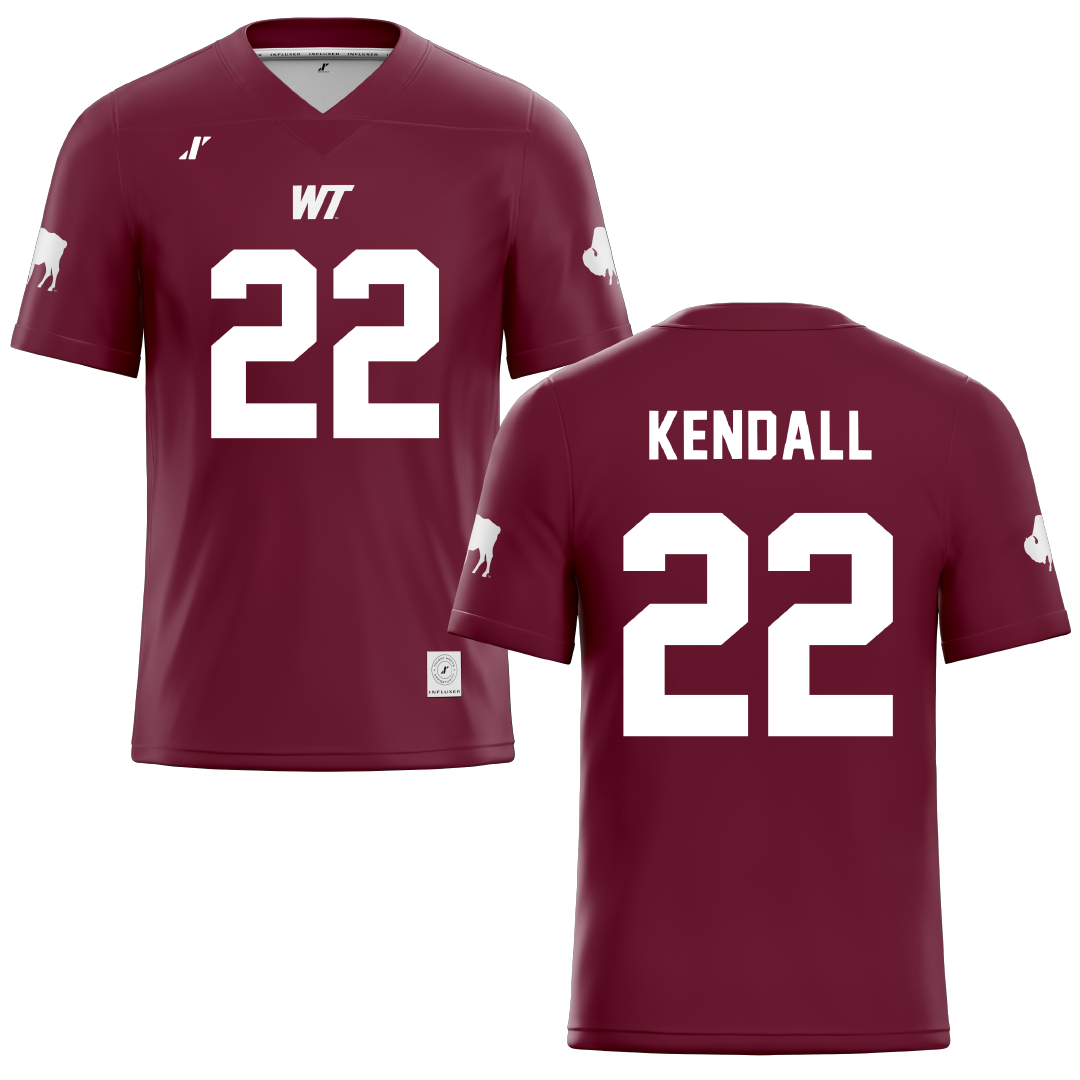 West Texas A&M University Maroon Football Jersey - #22 Matthew Kendall